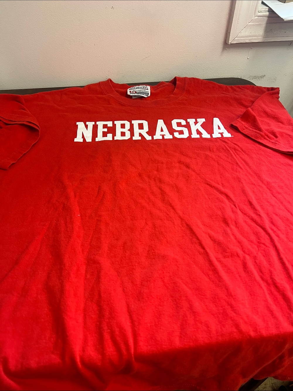 NCAA Red 'NEBRASKA' Short Sleeve Tee